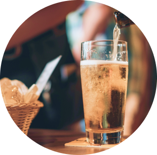 ドリンク＆軽食付き